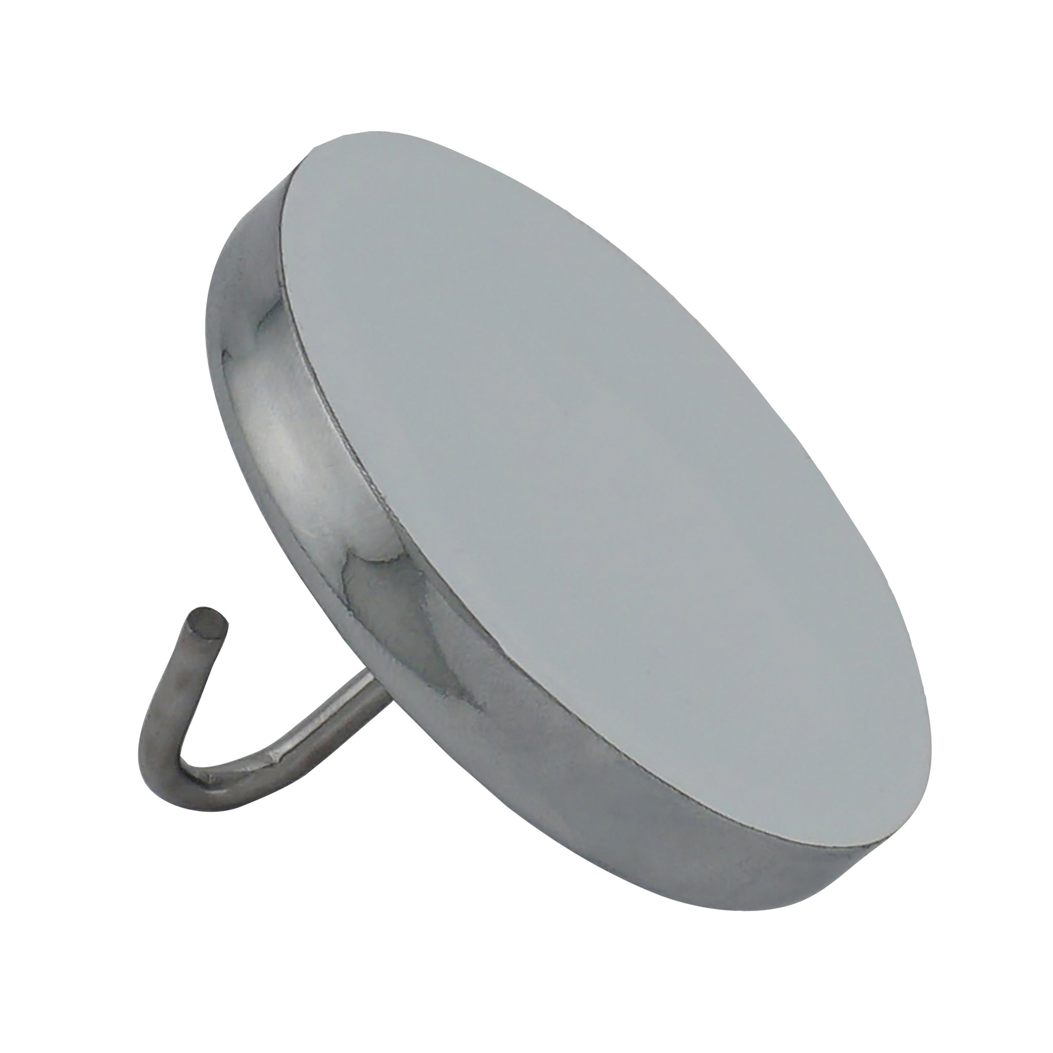 Magnet Source 07218 Ring Magnetic Hook, 0.48 in Opening, Ceramic, Chrome, 1 -Hook, 20 lb - 3