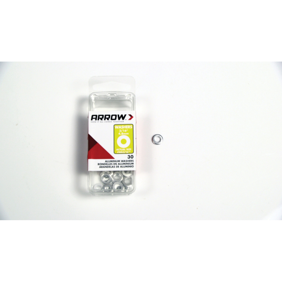 Arrow WA316 Rivet Washer, 3/16 in ID, Aluminum - 2