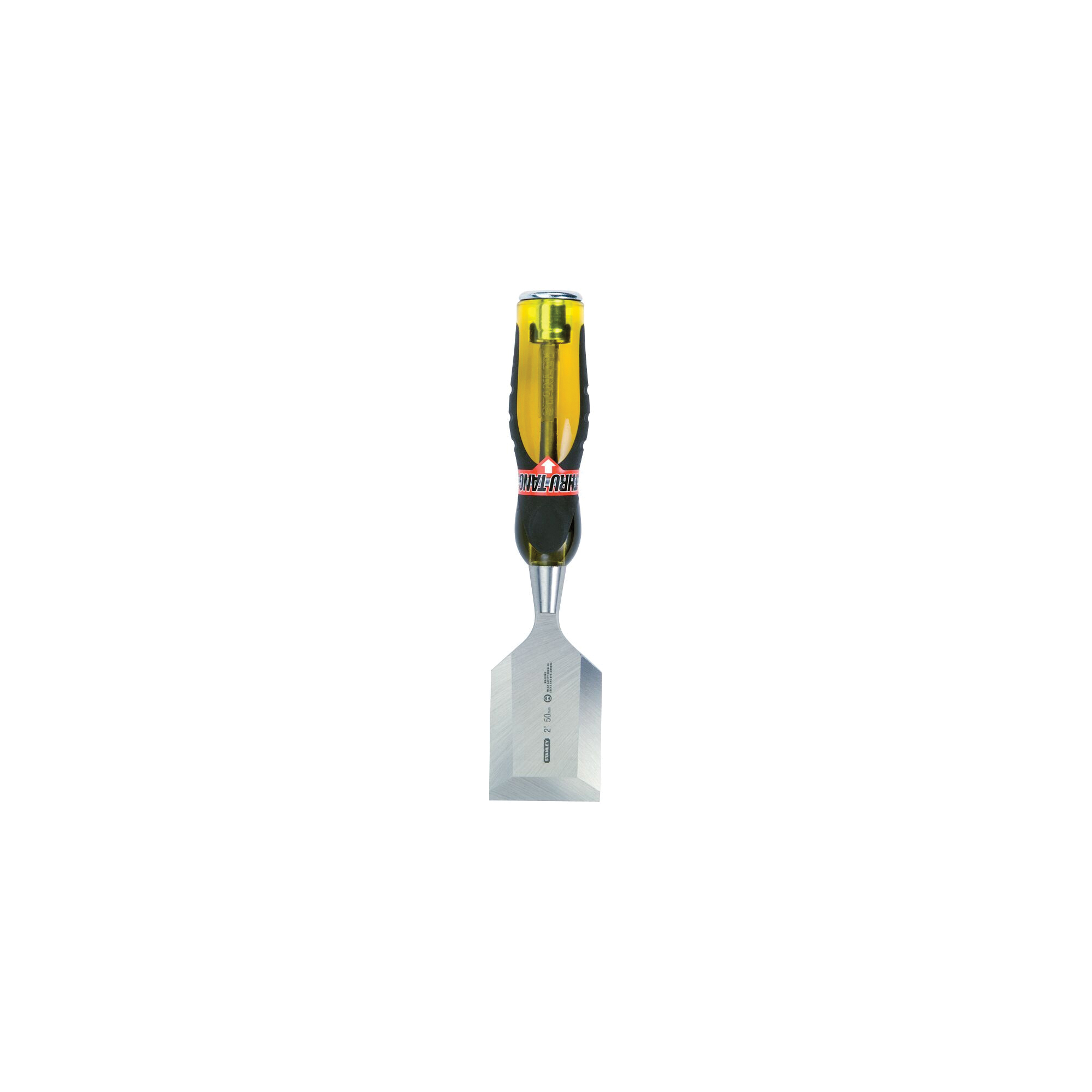 STANLEY Fatmax Thru-Tang 16-981 Chisel, 2 in Tip, 9 in OAL, Carbon Steel Blade, Ergonomic Handle - 3
