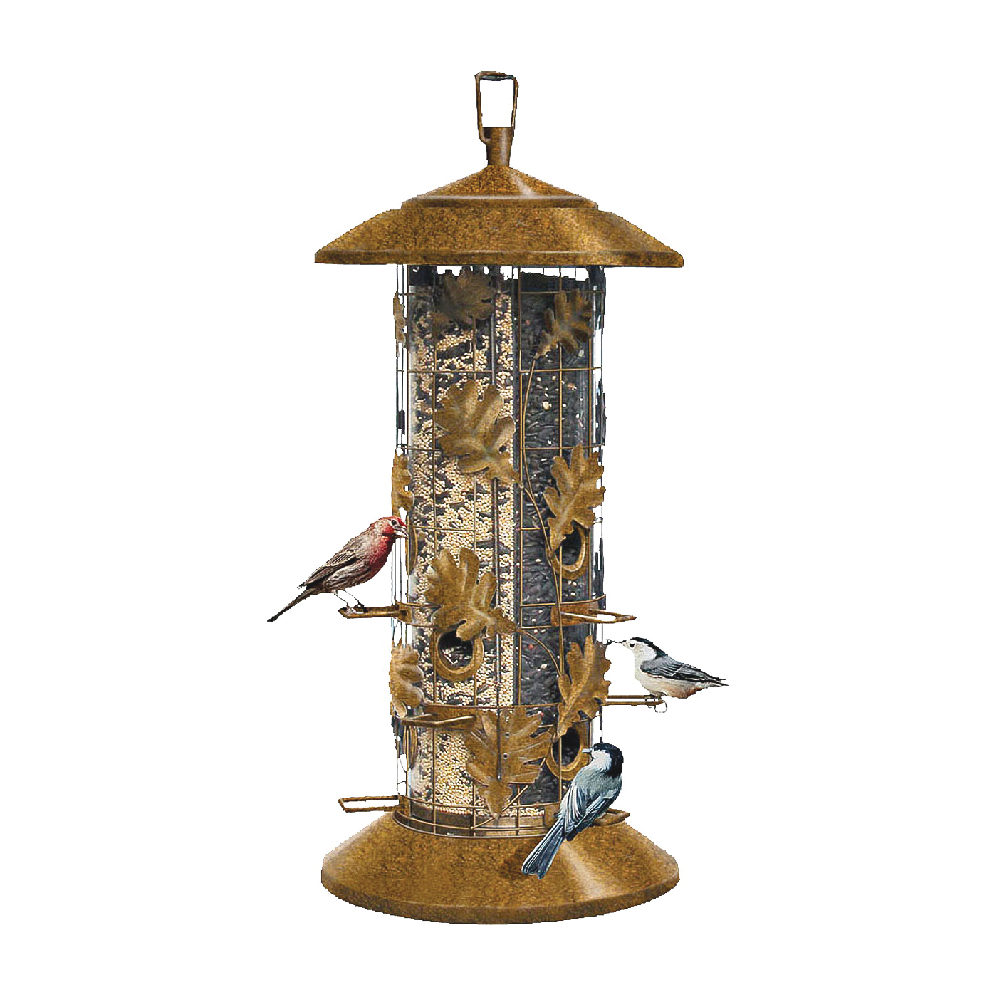 Perky-Pet 337 Wild Bird Feeder, Metal, Rustic Brown, Hanging - 1
