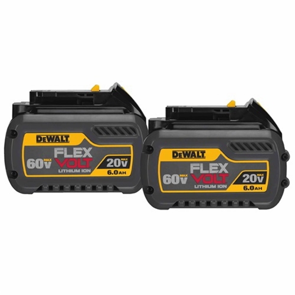 DEWALT DCB606-2 Rechargeable Battery Pack, 20/60 V Battery, 6 Ah - 2