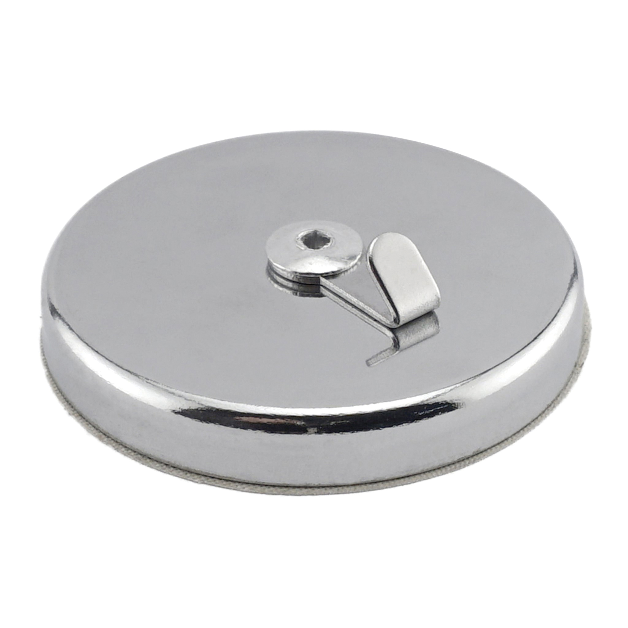 Magnet Source 07254 Ring Magnetic Hook, Ceramic, Chrome, 1 -Hook, 35 lb - 1