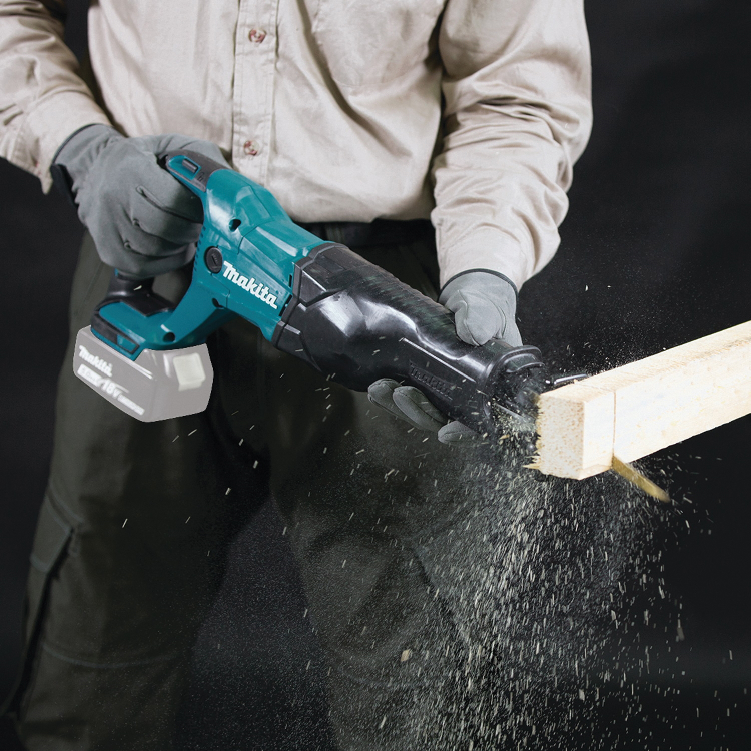 Makita XRJ04Z Reciprocating Saw, Tool Only, 18 V, 10 in Cutting Capacity, 1-1/4 in L Stroke, 0 to 2800 spm - 3