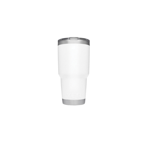 Yeti Rambler Series 21070070024 Tumbler, 30 oz, MagSlider Lid, Stainless Steel, White, Insulated - 2
