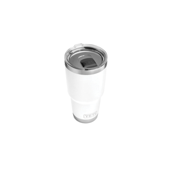 Yeti Rambler Series 21070070024 Tumbler, 30 oz, MagSlider Lid, Stainless Steel, White, Insulated - 3