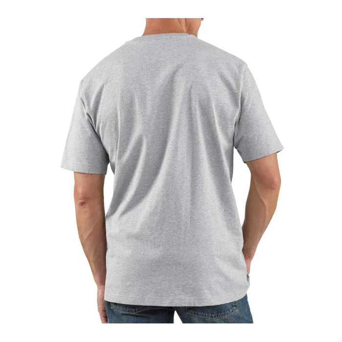 Carhartt K84-NVYREGLA T-Shirt, L, Regular, Cotton, Navy, Crew Neck Collar, Short Sleeve, Original Fit, Button Closure - 1