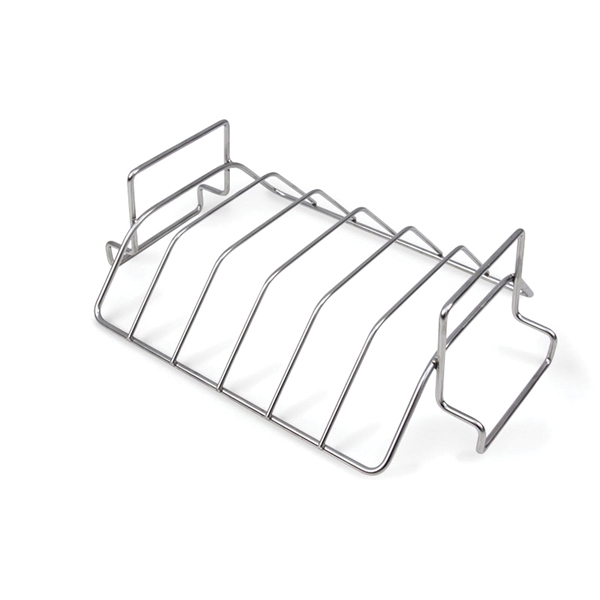 Big Green Egg 117564 Rib and Roast Rack, Dual-Purpose, Stainless Steel, Silver, For: 2XL, XL and Large Eggs - 2