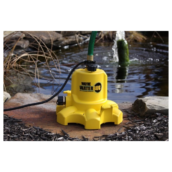Wayne WWB Series 57731-WYN1 Utility Pump, 4.8 A, 120 V, 1/6 hp, 3/4 in Outlet, 1350 gal/hr Max Head, 1010 gph - 2