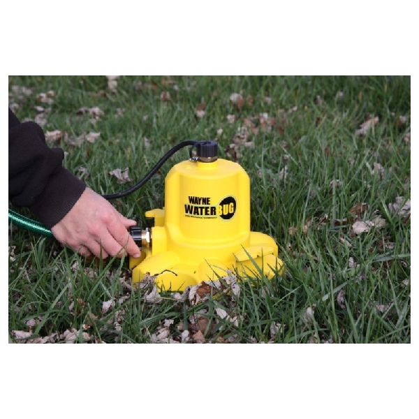 Wayne WWB Series 57731-WYN1 Utility Pump, 4.8 A, 120 V, 1/6 hp, 3/4 in Outlet, 1350 gal/hr Max Head, 1010 gph - 3