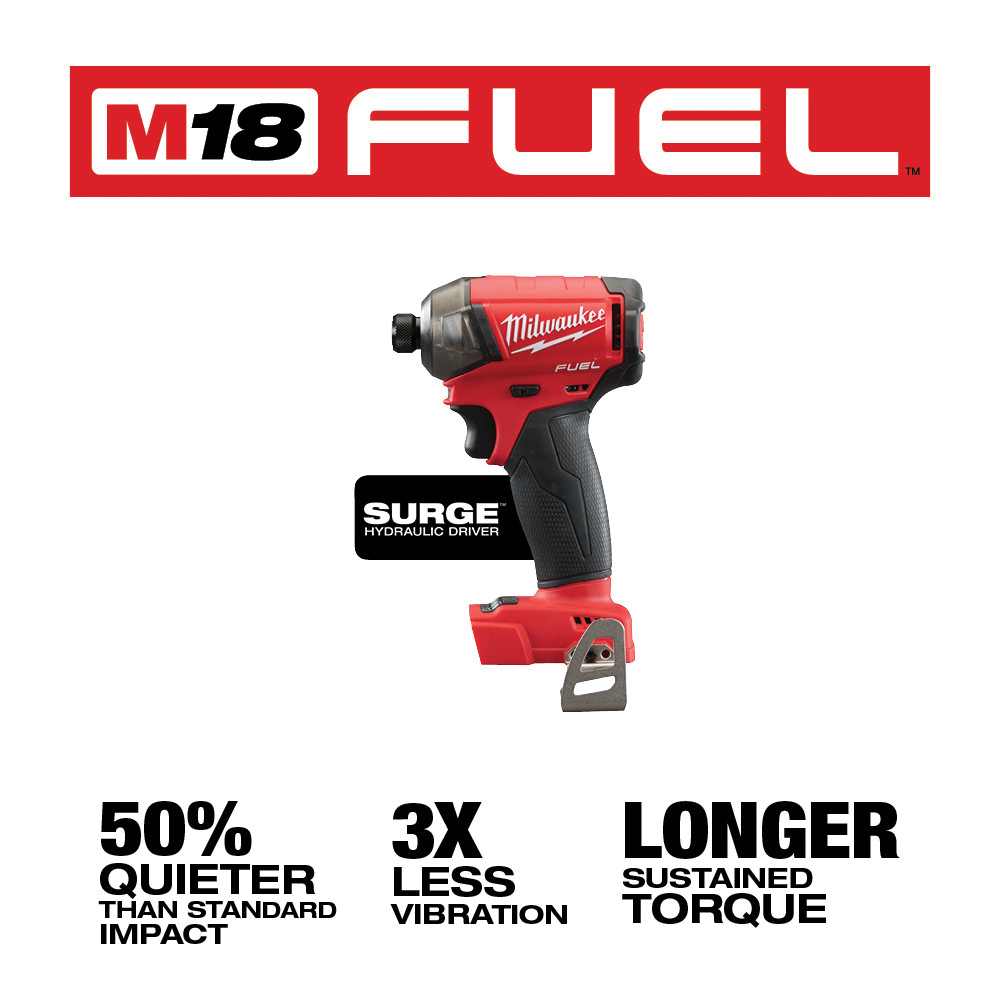 Milwaukee M18 FUEL SURGE 2760-20 Hydraulic Driver, Tool Only, 18 V, 2 to 9 Ah, 1/4 in Drive, Hex Drive, 4000 ipm - 2