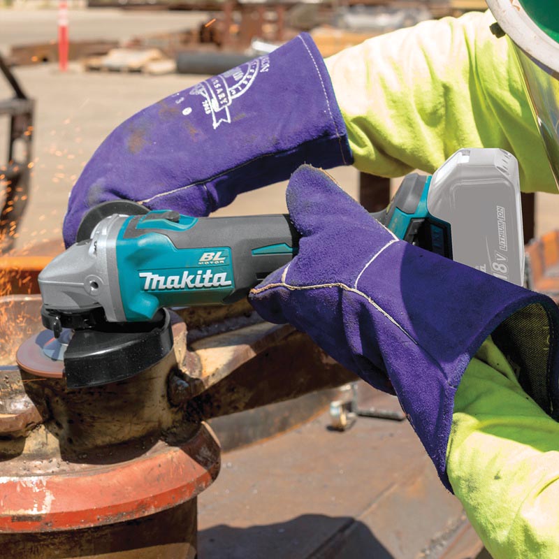 Makita XAG04Z Cut-Off/Angle Grinder, Tool Only, 18 V, 5/8-11 Spindle, 5 in Dia Wheel, 8500 rpm Speed - 2