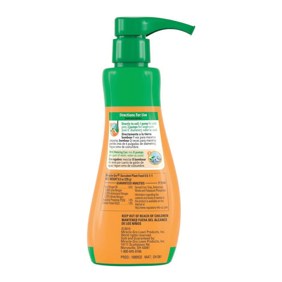 Miracle-Gro 2000532 Succulent Plant Food, 8 oz Bottle, Liquid, 0.5-1-1 N-P-K Ratio - 2