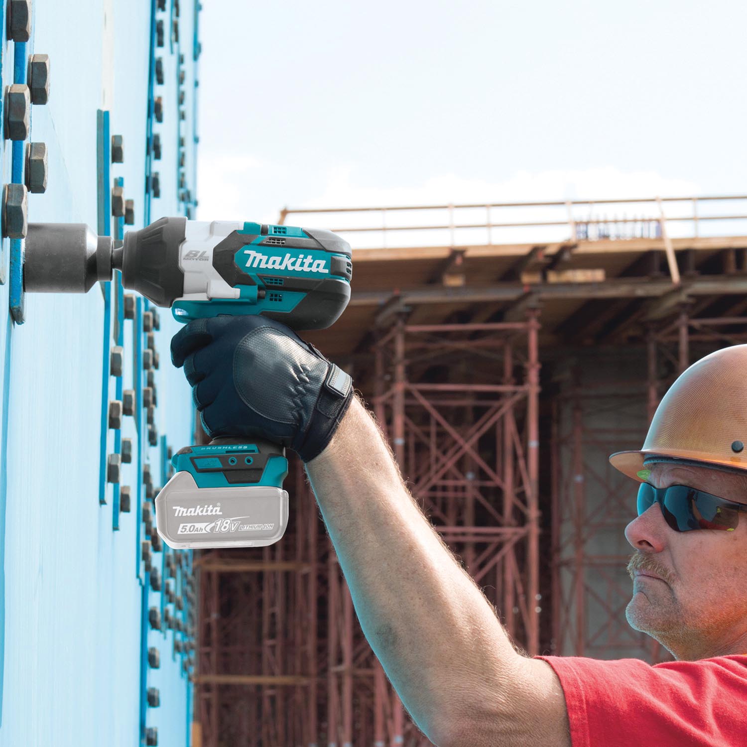Makita XWT08Z Impact Wrench, Tool Only, 18 V, 5 Ah, 1/2 in Drive, Square Drive, 0 to 2200 ipm - 2