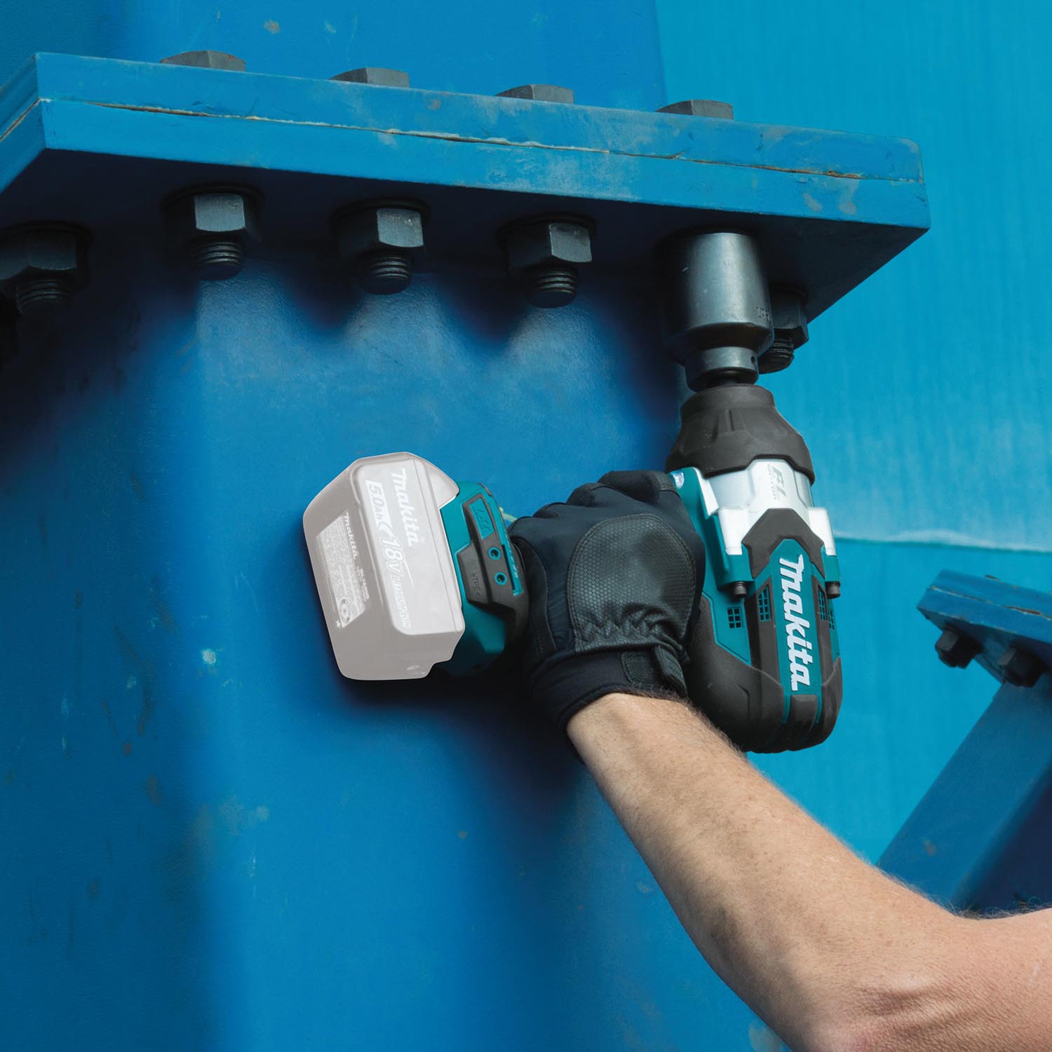 Makita XWT08Z Impact Wrench, Tool Only, 18 V, 5 Ah, 1/2 in Drive, Square Drive, 0 to 2200 ipm - 3