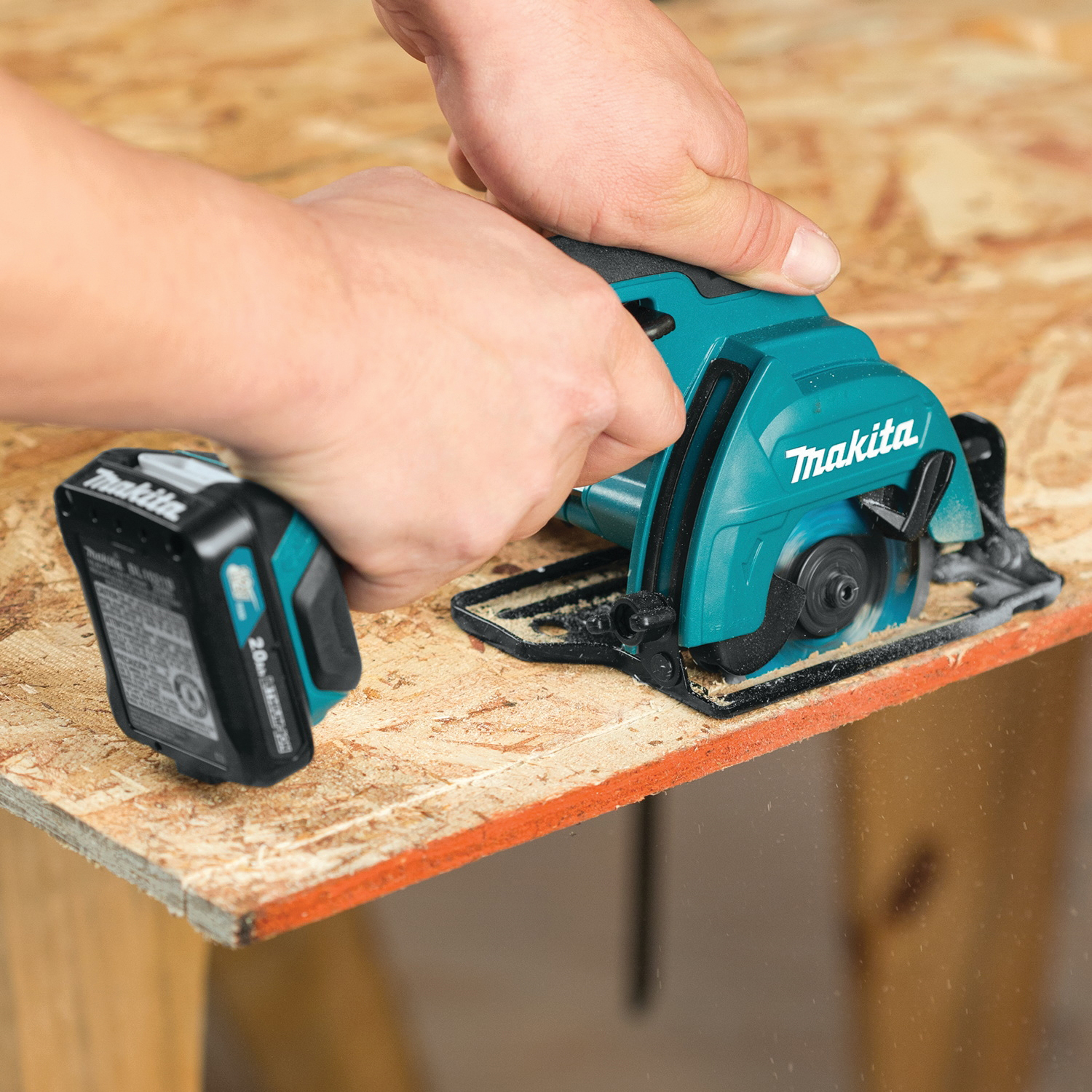 Makita SH02R1 Circular Saw Kit, Battery Included, 12 V, 2 Ah, 3-3/8 in Dia Blade, 0 to 45 deg Bevel - 2
