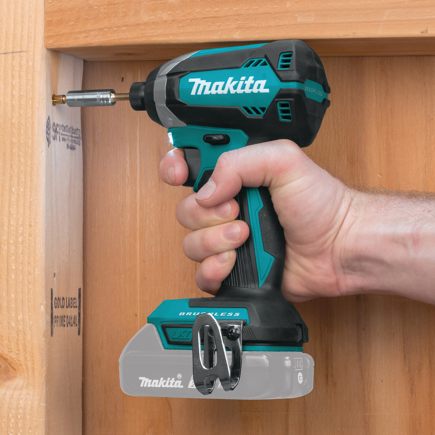 Makita XDT13Z Brushless Impact Driver, Tool Only, 18 V, 1/4 in Drive, Hex Drive, 0 to 3600 ipm - 4