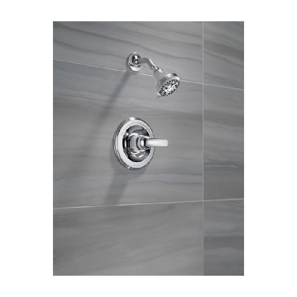 Delta 132900-A Tub and Shower Faucet, 1/2 in Connection, IPS, 1.75 gpm, 80 psi Pressure, Brass Body, Chrome - 2