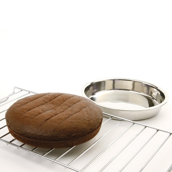 Norpro 3812 Cake Pan, Round, 9 in Dia, 1-1/2 in OAL, Stainless Steel, Mirror Polished - 2
