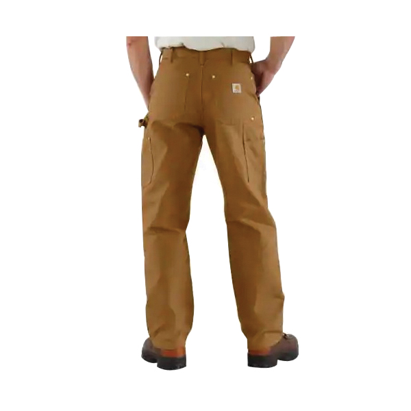 Carhartt B01-BRN34 36A Dungaree Pants, 36 in Waist, 34 in L Inseam, Carhartt Brown, Loose, Original, Straight Fit - 1