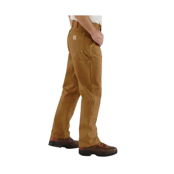 Carhartt B01-BRN34 36A Dungaree Pants, 36 in Waist, 34 in L Inseam, Carhartt Brown, Loose, Original, Straight Fit - 2