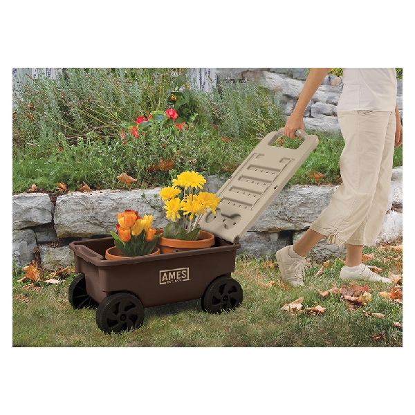 Ames 1123047100 Yard Lawn Cart, 4-Wheel, 7 in Wheel, Axle Wheel - 2