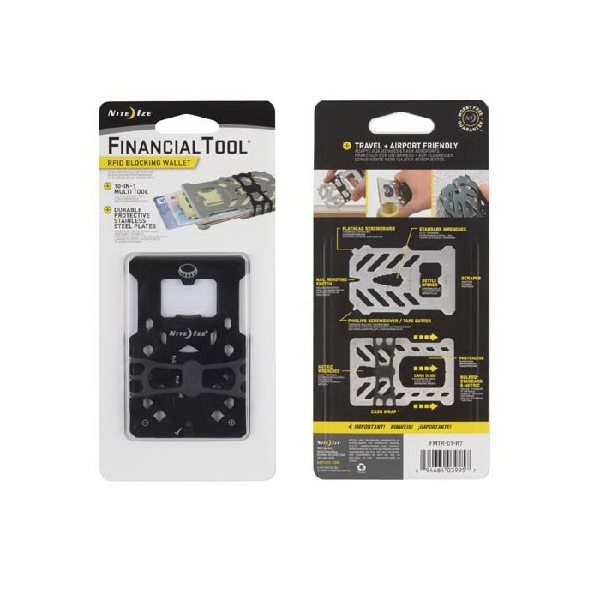 Nite Ize FINANCIAL TOOL Series FMTR-01-R7 Rapid Blocking Wallet, Stainless Steel, Black - 2