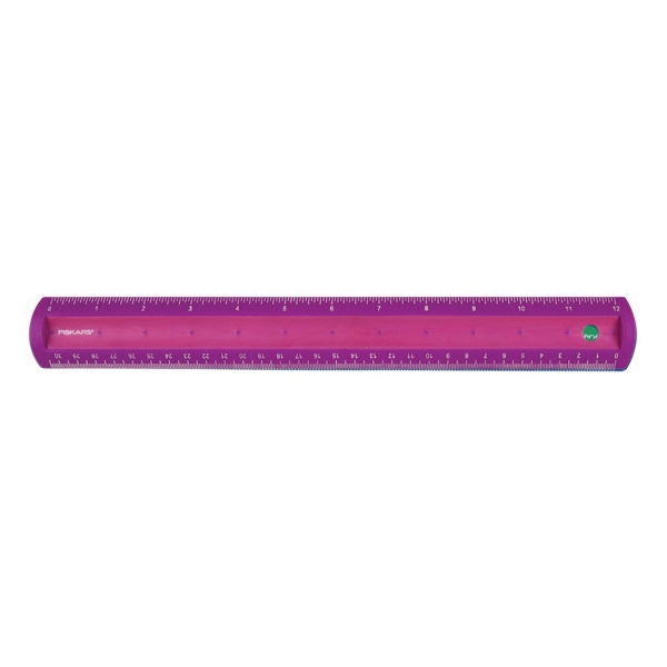 Fiskars 12-87107097J Soft Grip Ruler, Centimeters, Inches Graduation - 2