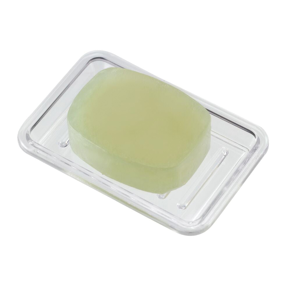 iDESIGN 28900 Royal Textured Soap Dish, Plastic, Clear - 1