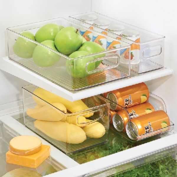 iDESIGN 64730 Kitchen Bin, 0.28 cu-ft Capacity, Plastic, Clear, 16 in L, 6 in W, 5 in H - 2