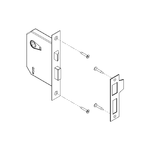 First Watch Security 1155 Bit Key Lock, 2-1/4 in Backset, Steel, Polished Brass - 2