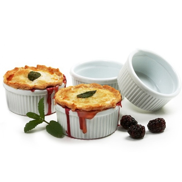 Norpro 260 Ramekin, 8 oz, Porcelain, White, 4 in Dia, 1-3/4 in H - 2