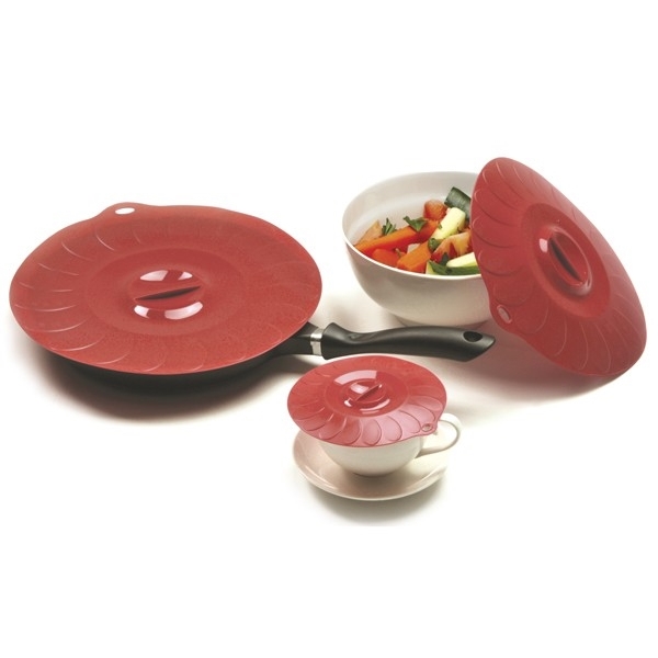 Norpro 413 Universal Suction Lid, Silicon, Red - 2