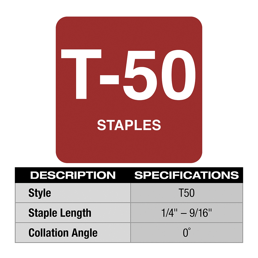 Milwaukee 2447-20 Crown Stapler, Tool Only, 1.5 Ah, 3/8 in W Crown, 1/4 to 9/16 in L Leg, Flat Crown Staple, 89 Magazine - 2