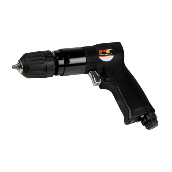 Performance Tool M648 Air Drill, 3/8 in Chuck, Keyless Chuck, 1800 rpm No Load, 4 cfm Air - 2