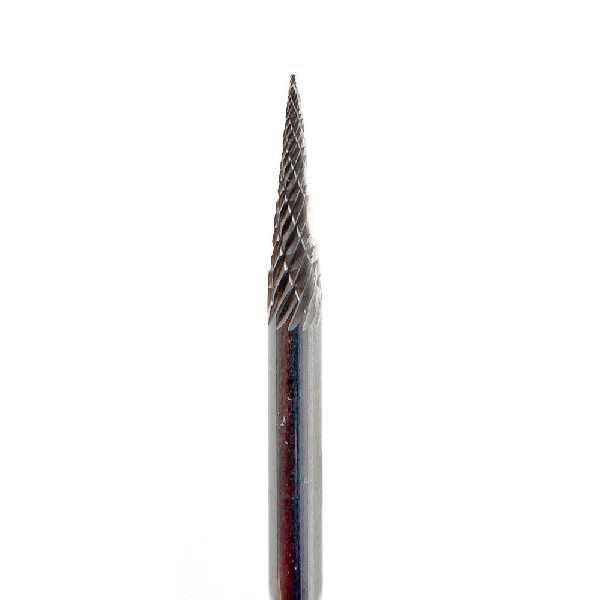 Forney 60138 Die Grinder Bit, Taper Cutting Edge, 1/8 in Dia Cutting, 1/4 in Shank, Tungsten Carbide Cutting Edge - 3