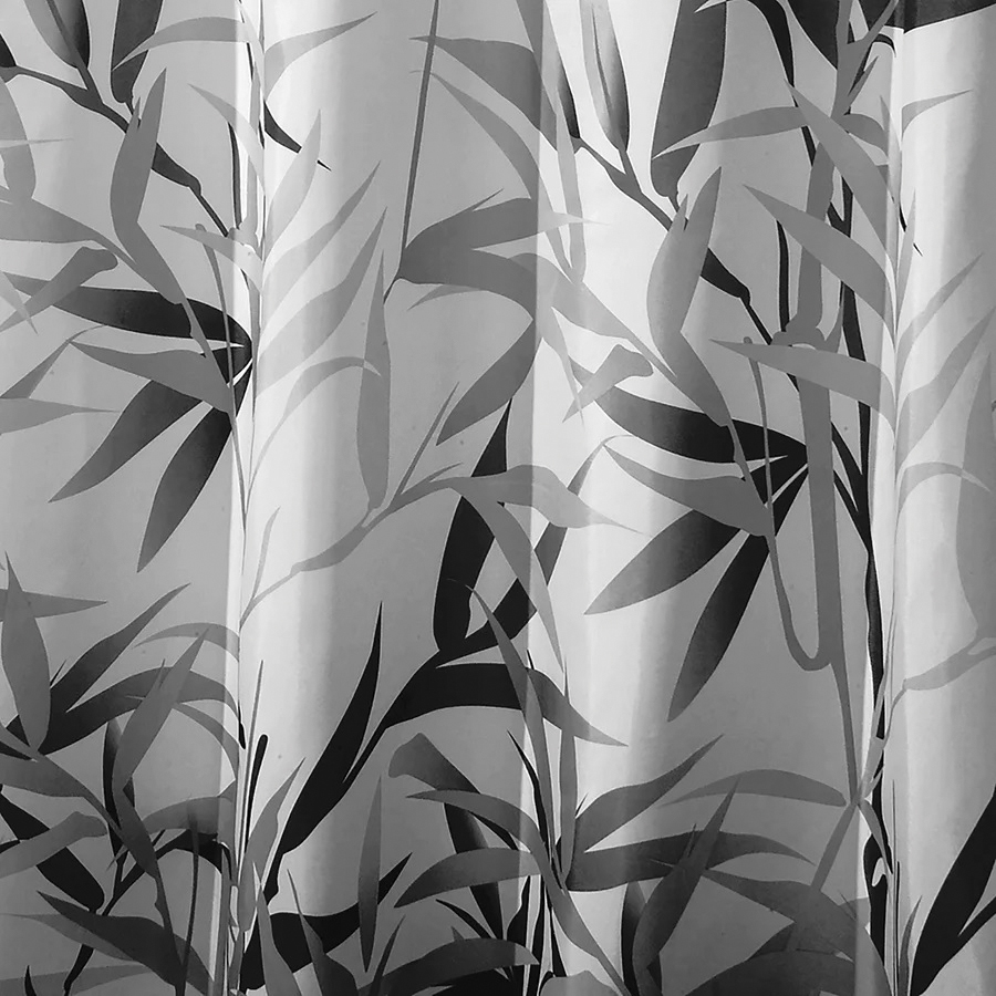 iDESIGN 36522 Shower Curtain, 72 in L, 72 in W, Black/Tan - 5