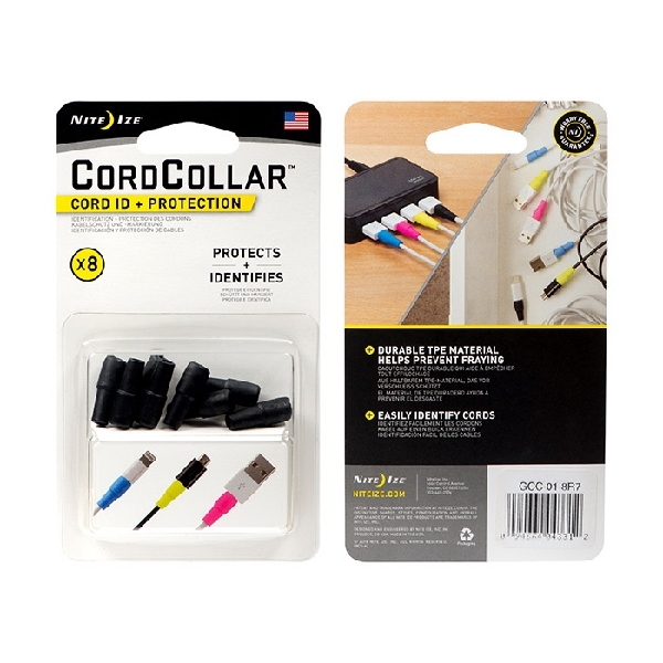 Nite Ize GCC-A1-8R7 Cord ID and Protection, 0.82 in L, 0.3 in W, TPE - 3