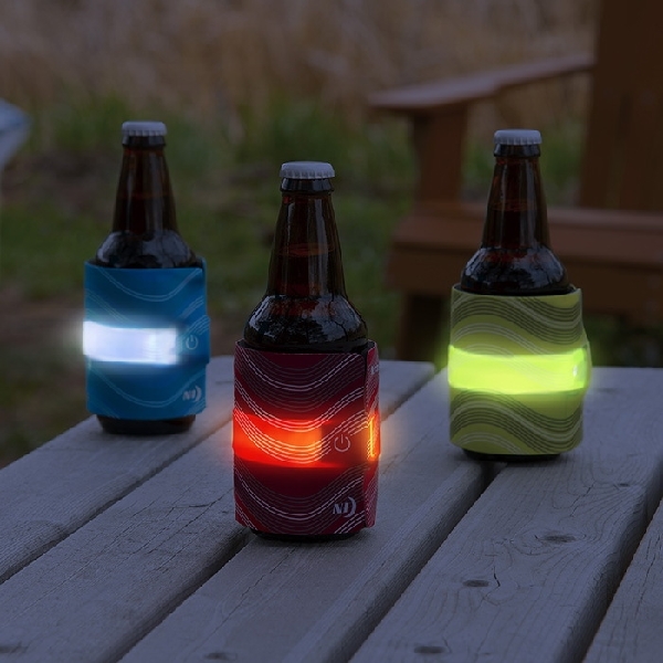 Nite Ize SlapLit SLDW-10-R3 LED Drink Wrap, 3.46 in W x 2.64 in D x 8.26 in H, Neoprene, Red - 5