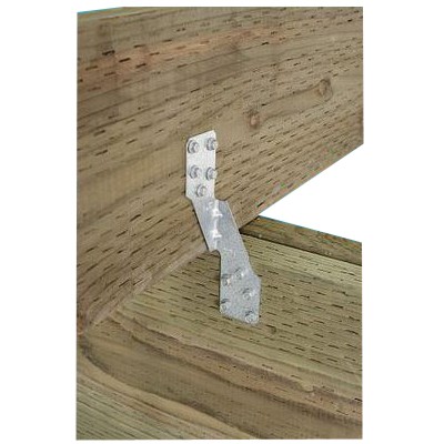 Simpson Strong-Tie H2.5AZ Hurricane Tie, 6 in L, 1-3/8 in W, Steel, ZMAX, Fastening Method: Nail - 2