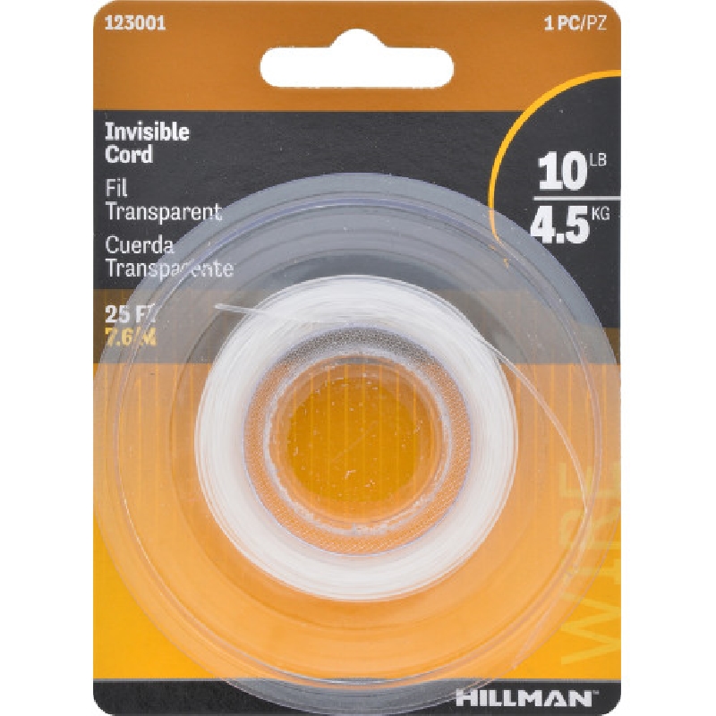 Hillman 123001 Hobby Wire, 25 ft L, Nylon, Clear, 10 lb - 2