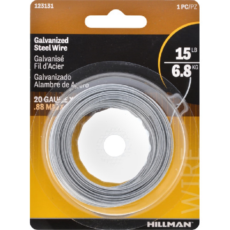 Hillman 123131 Hobby Wire, 75 ft L, Galvanized, #20, 15 lb - 2