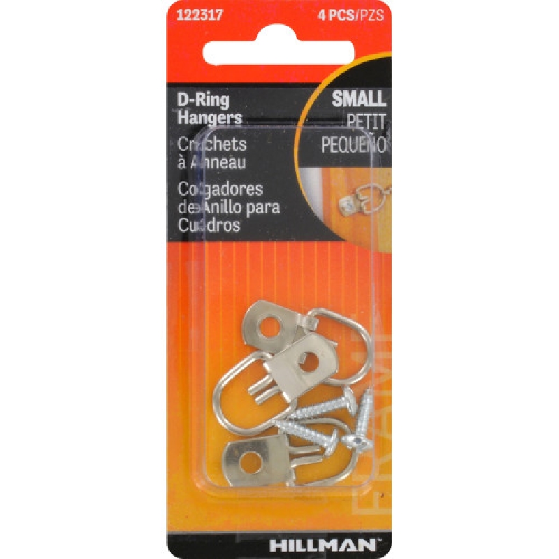 Hillman 122317 D-Ring Hanger, Steel, Zinc-Plated, Frame - 2