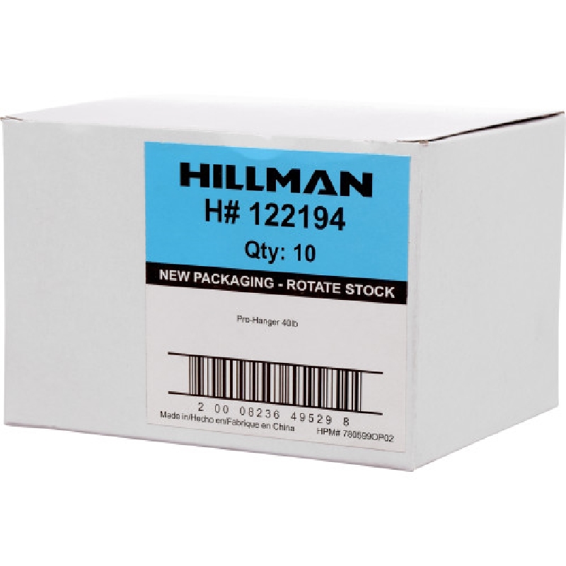 Hillman 122194 Picture Hanger, 40 lb, Brass, Nail - 5