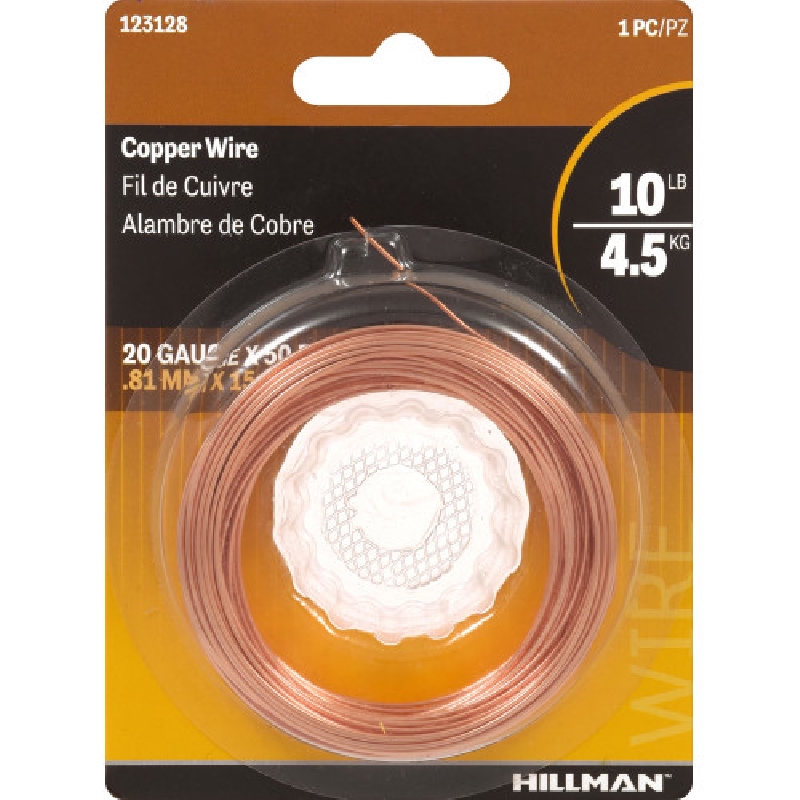 Hillman 123128 Hobby Wire, 50 ft L, Copper, #20, 10 lb - 2
