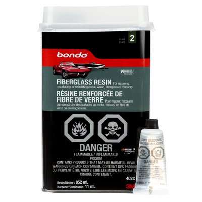 Bondo 402C Fiberglass Resin, Liquid, Pungent Organic, 30 oz Can - 1