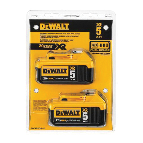 DEWALT 20V MAX Series DCB205-2 Premium Battery Pack, 20 V Battery, 5 Ah, 60 min Charging - 2