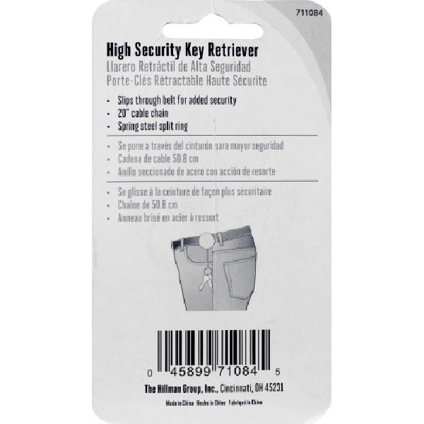 Hillman 711084 Key Retriever, Split Ring, 1-1/4 in Ring, Stainless Steel Case - 3