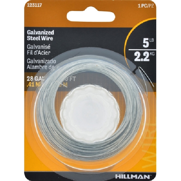 Hillman 123133 Hobby Wire, 50 ft L, Galvanized, #19, 20 lb - 2