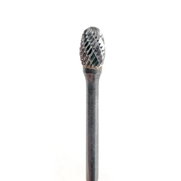 Forney 60139 Die Grinder Bit, Oval Cutting Edge, 1/4 in Dia Cutting, 1/4 in Shank, Tungsten Carbide Cutting Edge - 3