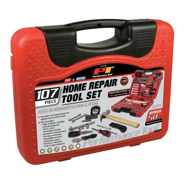 Performance Tool W1532 Home and Auto Tool Set, 107-Piece - 3